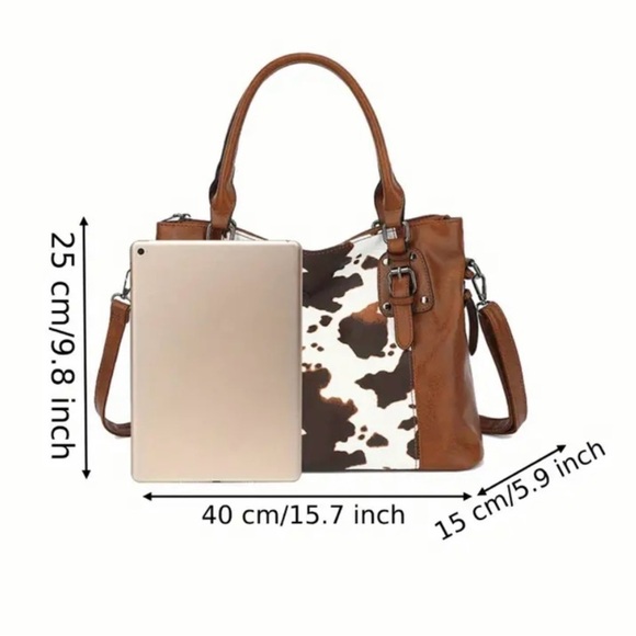 Brown Cow Print Purse NWT - Picture 3 of 6